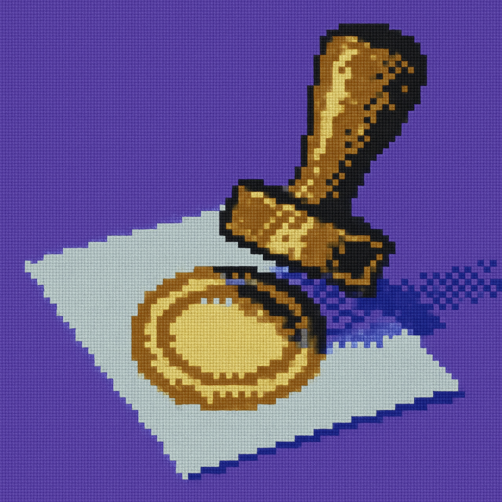A weathered brass notary stamp pressed onto a blank sheet of parchment, leaving a crisp official seal where no document was ever written.